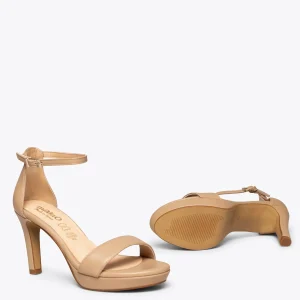 Sandalias De Tacón<miMaO Fiesta Sandalia Con Plataforma Elegante Beige
