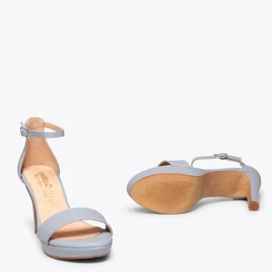 Sandalias De Tacón<miMaO Fiesta Sandalia Con Plataforma Elegante Gris Azulado