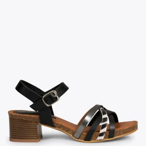 Sandalias De Tacón<miMaO Flex Sandalias Comodas Con Tacón Bio Cebra