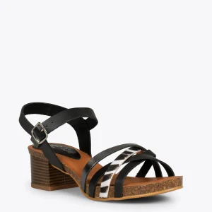 Sandalias De Tacón<miMaO Flex Sandalias Comodas Con Tacón Bio Cebra