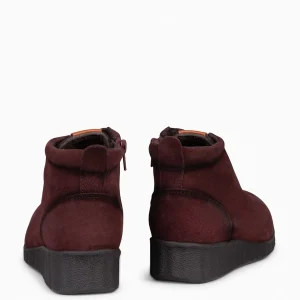 Botines De Mujer<miMaO Flexy - Zapatillas Abotinadas Burdeos