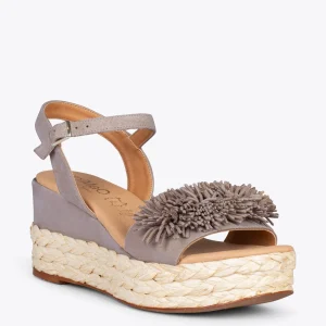 Esparto Y Alpargatas<miMaO Flower – Cunas Forradas De Rafia Con Pompon Nude
