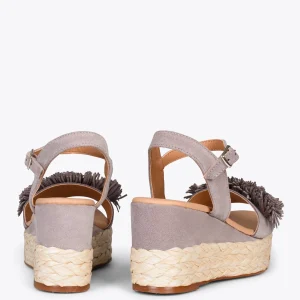 Esparto Y Alpargatas<miMaO Flower – Cunas Forradas De Rafia Con Pompon Nude