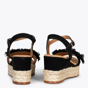 Esparto Y Alpargatas<miMaO Flower – Cunas Forradas De Rafia Con Pompon Negro