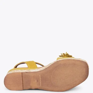 Esparto Y Alpargatas<miMaO Flower – Cunas Forradas De Rafia Con Pompon Amarillo