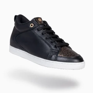 Deportivas<miMaO Frenchy - Sneakers Cuna Interior Mujer Negro Y Leopardo