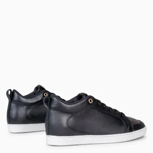 Deportivas<miMaO Frenchy - Sneakers Cuna Interior Mujer Negro Y Leopardo