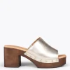 Sandalias De Tacón<miMaO Holiday – Zuecos Con Tacón Y Plataforma Platino