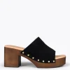 Sandalias De Tacón<miMaO Holiday – Zuecos Con Tacón Y Plataforma Negro