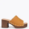 Sandalias De Tacón<miMaO Holiday – Zuecos Con Tacón Y Plataforma Whisky