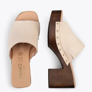 Sandalias De Tacón<miMaO Holiday – Zuecos Con Tacón Y Plataforma Beige