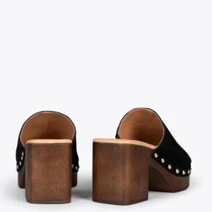 Sandalias De Tacón<miMaO Holiday – Zuecos Con Tacón Y Plataforma Negro