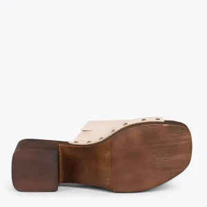 Sandalias De Tacón<miMaO Holiday – Zuecos Con Tacón Y Plataforma Beige