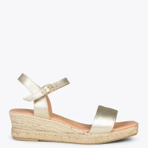 Esparto Y Alpargatas<miMaO Jerez – Sandalias De Esparto Metalizadas Platino