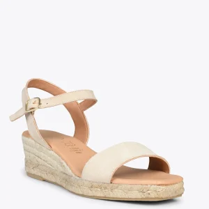 Esparto Y Alpargatas<miMaO Jerez – Sandalias De Esparto Y Piel Beige