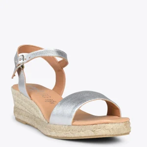 Esparto Y Alpargatas<miMaO Jerez – Sandalias De Esparto Metalizadas Plata