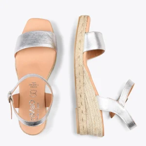 Esparto Y Alpargatas<miMaO Jerez – Sandalias De Esparto Metalizadas Plata