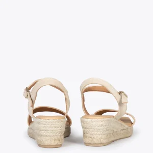 Esparto Y Alpargatas<miMaO Jerez – Sandalias De Esparto Y Piel Beige