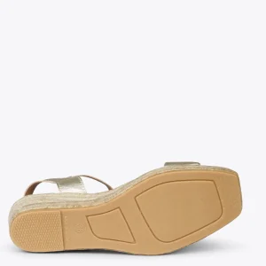 Esparto Y Alpargatas<miMaO Jerez – Sandalias De Esparto Metalizadas Platino