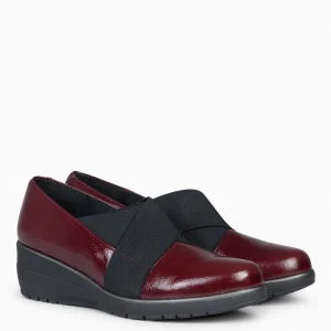 Cunas Confort<miMaO Lia - Zapatos De Cuna Con Tiras Elasticas Burdeos
