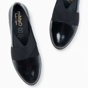 Cunas Confort<miMaO Lia - Zapatos De Cuna Con Tiras Elasticas Negro