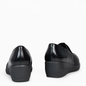 Cunas Confort<miMaO Lia - Zapatos De Cuna Con Tiras Elasticas Negro