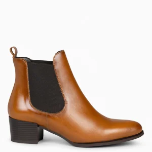 Botines De Mujer<miMaO London - Botin Chelsea De Tacón Camel