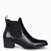 Botines De Mujer<miMaO London - Botin Chelsea De Tacón Negro