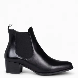 Botines De Mujer<miMaO London - Botin Chelsea De Tacón Negro