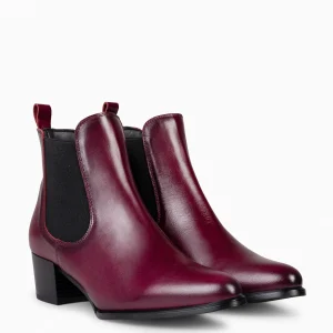 Botines De Mujer<miMaO London - Botin Chelsea De Tacón Burdeos