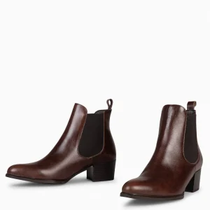 Botines De Mujer<miMaO London - Botin Chelsea De Tacón Marron