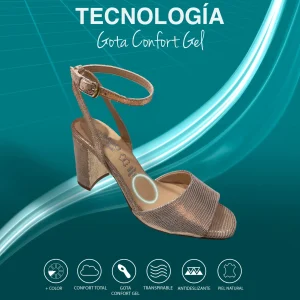 Sandalias De Tacón<miMaO Luna - Sandalia Metalizada Verde Con Tacón