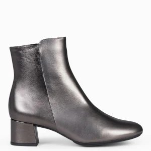 Botines De Mujer<miMaO Maia - Botin Serraje Mujer Plata Vieja