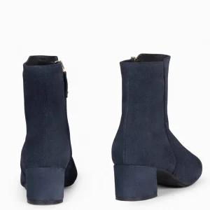 Botines De Mujer<miMaO Maia - Botin Serraje Mujer Marino