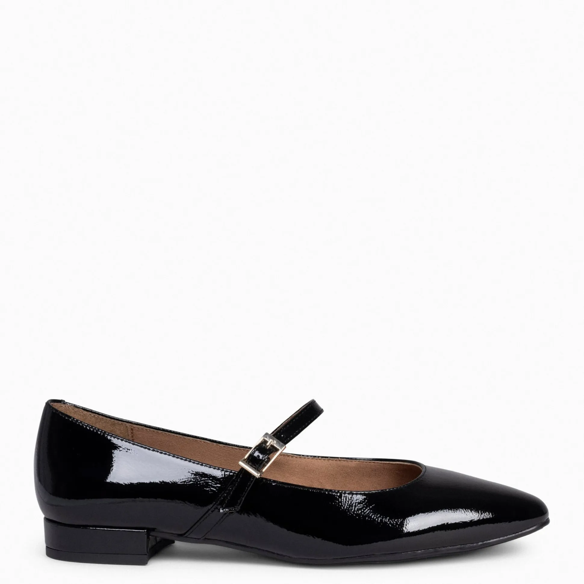 merceditas__zapatos_plano_0.webp Mocasines Y Blucher<miMaO Merceditas - Zapatos Planos De Charol Con Hebilla Negro