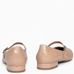 Mocasines Y Blucher<miMaO Merceditas - Zapatos Planos De Charol Con Hebilla Nude
