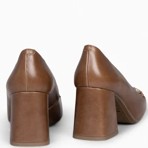 Mocasines Y Blucher<miMaO Mia – Zapatos Con Tacón Bloque Taupe
