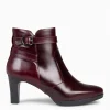 Botines De Mujer<miMaO Milan – Botines De Tacón Y Pulsera Decorativa Burdeos