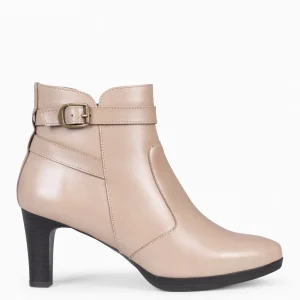 Botines De Mujer<miMaO Milan – Botines De Tacón Y Pulsera Decorativa Taupe