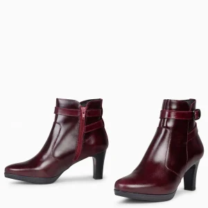 Botines De Mujer<miMaO Milan – Botines De Tacón Y Pulsera Decorativa Burdeos