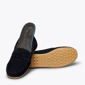 Zapato<miMaO Mocasin Mocasines Azul Marino Para Niños De Piel
