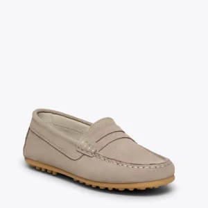 Zapato<miMaO Mocasin Mocasines Grises Para Niños De Piel