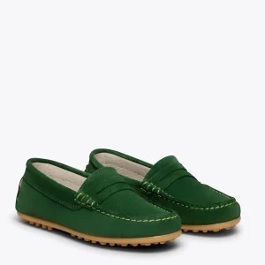 Zapato<miMaO Mocasin Mocasines Verdes Para Niños De Piel