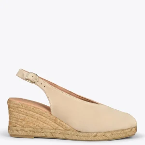 Esparto Y Alpargatas<miMaO Mojacar – Cunas De Esparto Altas De Serraje Beige
