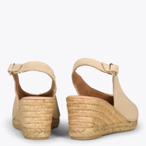 Esparto Y Alpargatas<miMaO Mojacar – Cunas De Esparto Altas De Serraje Beige