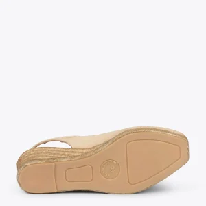 Esparto Y Alpargatas<miMaO Mojacar – Cunas De Esparto Altas De Serraje Beige