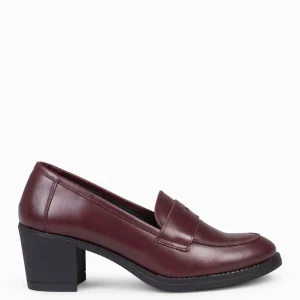 Mocasines Y Blucher<miMaO Mokka – Mocasin De Napa Con Tacón Burdeos