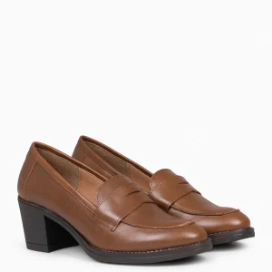 Mocasines Y Blucher<miMaO Mokka – Mocasin De Napa Con Tacón Camel