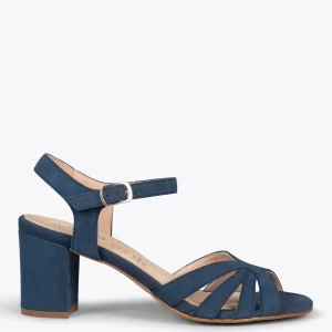 Sandalias De Tacón<miMaO Musa – Sandalias De Tacón Ancho Marino
