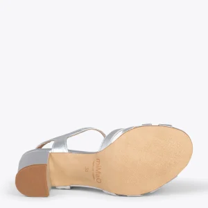Sandalias De Tacón<miMaO Musa – Sandalias De Tacón Ancho Plata